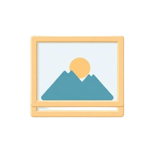 Illustrated icon of stacked photos
